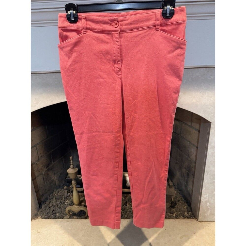 Perfect Stretch By Chico’s Coral Colored Ankle Pants Size 8